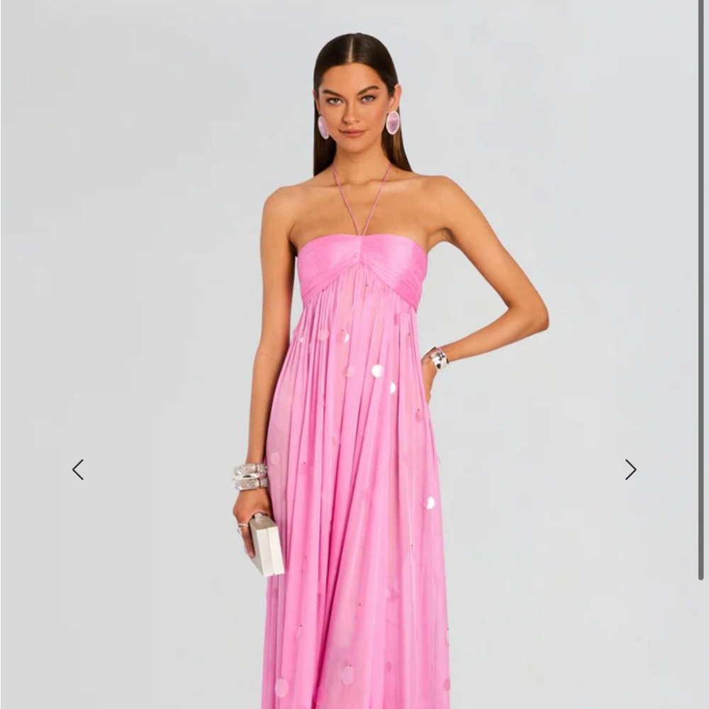 Retrofete Pink Strapless Maxi Dress Mathilde